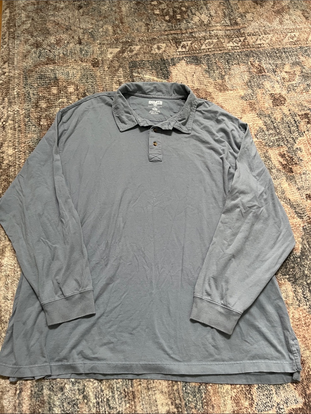 Duluth Trading Company men's long-sleeve polo shirt